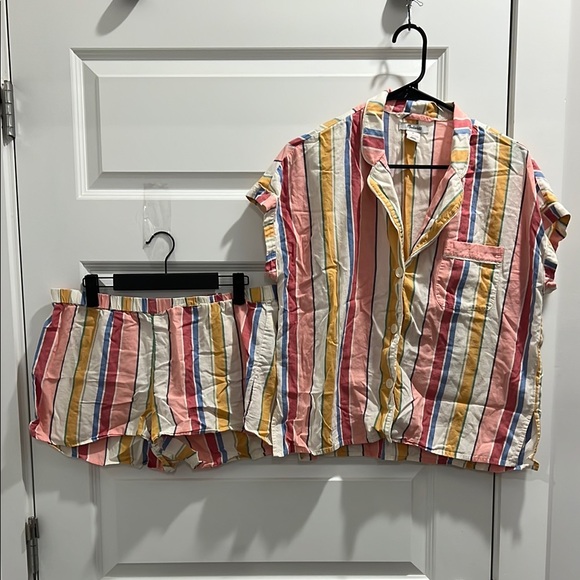 2 Sets of Madewell Stripe Pajama Sleepwear (Top & Bottom) - Picture 3 of 4